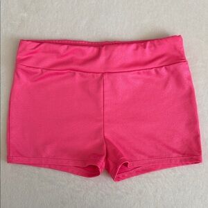 {Danskin} Freestyle | Shimmer Gymnastics Leo Shorts Coral Pink (L 10/12)